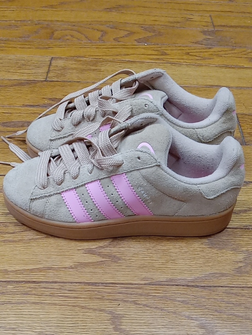 adidas Originals Campus 00s Beige Pink Suede Sneakers Size 6 Women's